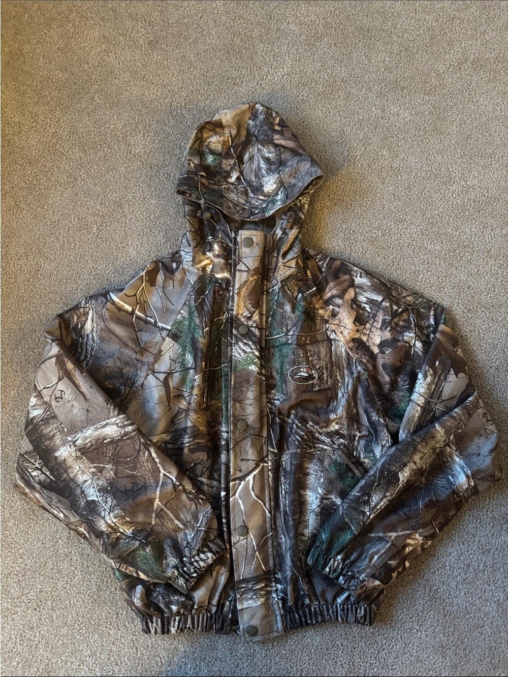 RedHead Camo Hooded Puffer Jacket - Brown & Green